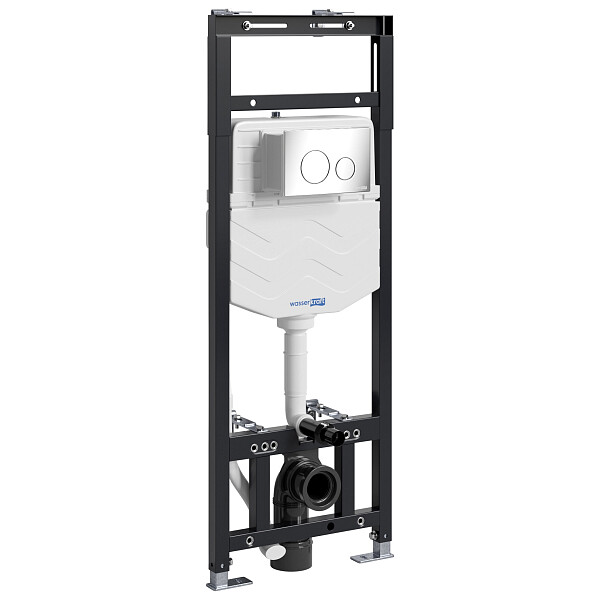 Инсталляция для подвесного унитаза с кнопкой хром Wasserkraft Alme 15TLT.010.ME.CH02 - изображение 1