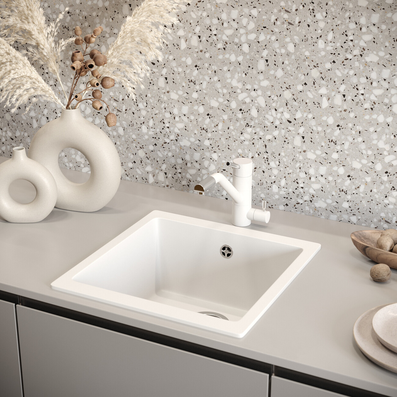 Смеситель для кухни однорычажный с изливом для фильтрованной воды агат Domaci "Солерно" DC-3008 - изображение 3