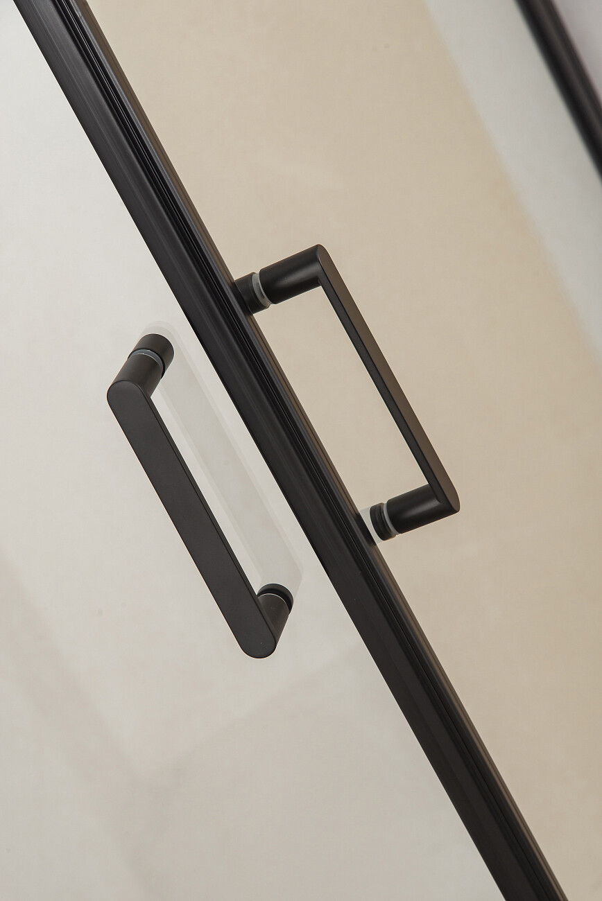 Душевой уголок квадратный 100х100 см черный Diwo "Кострома" - изображение 5