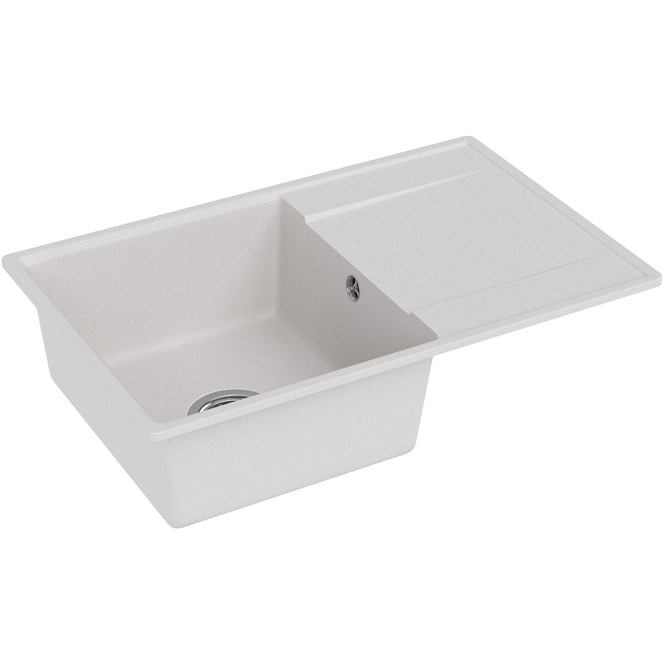 Мойка кухонная из искусственного гранита белая Domaci "Верона" 69-44 белая - изображение 5