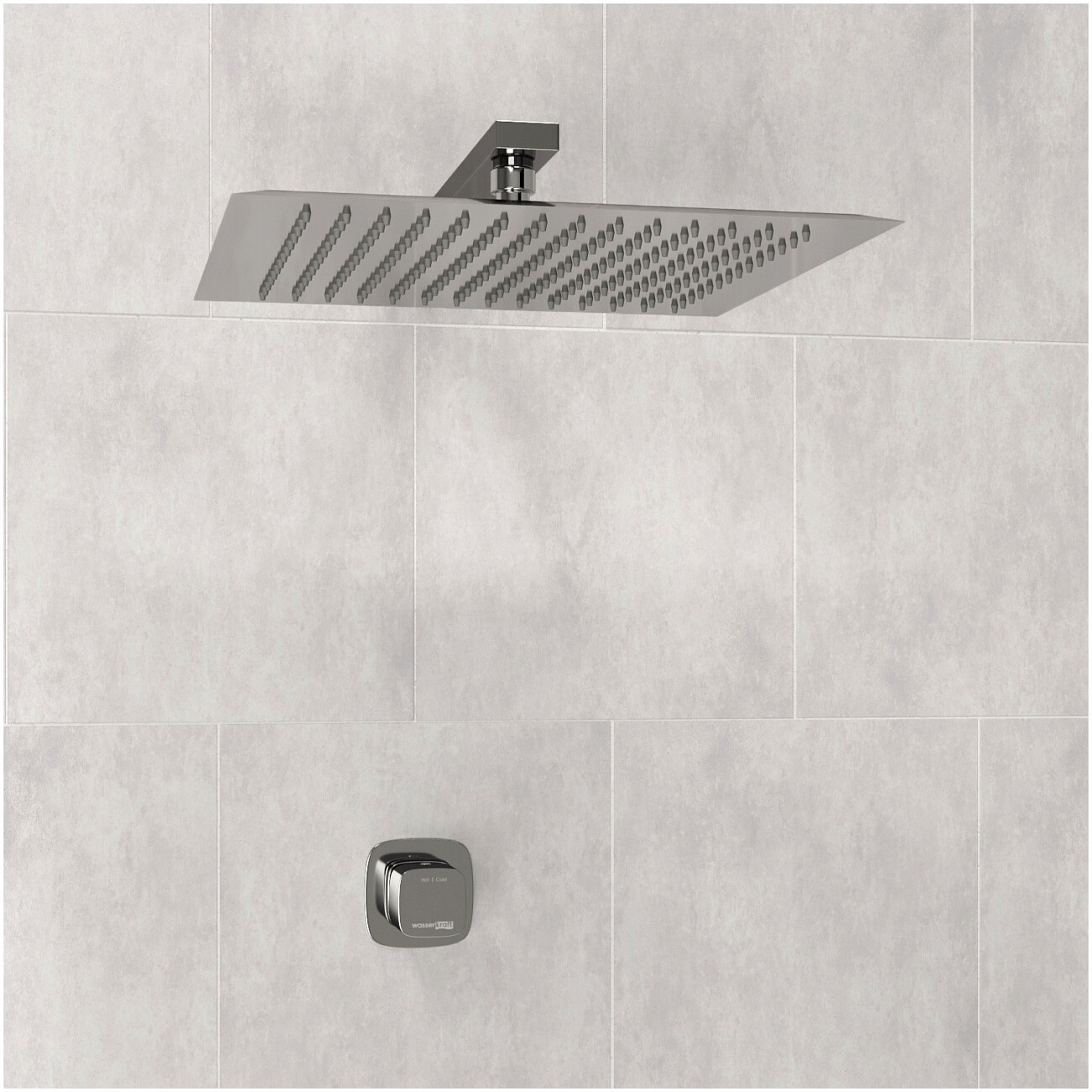 Душевой комплект встраиваемый с верхним душем хром Wasserkraft A8651.090.118 - изображение 2