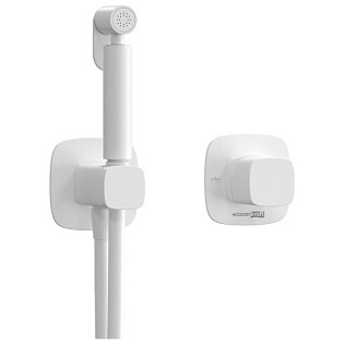 Гигиенический душ с встраиваемым смесителем белый Wasserkraft A9551.328.243.232