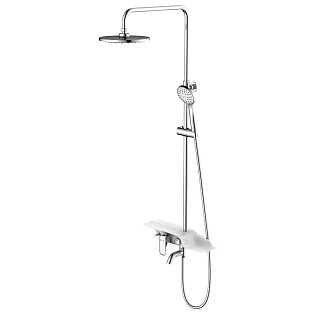 Душевая стойка с держателем и смесителем хром Lemark Tropic LM7003C
