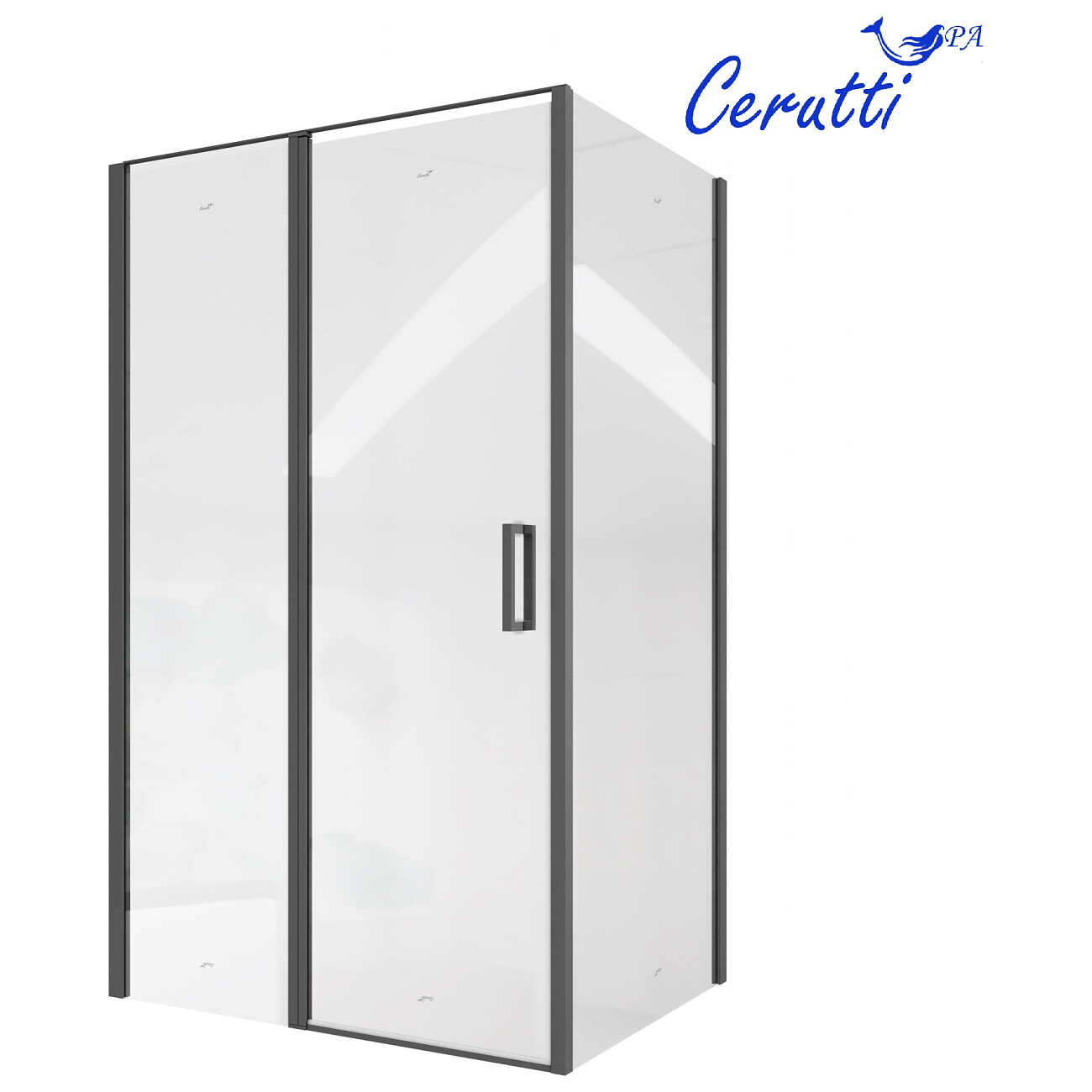 Душевой уголок прямоугольный 90x120 см черный Cerutti SPA Victoria 120B - изображение 2