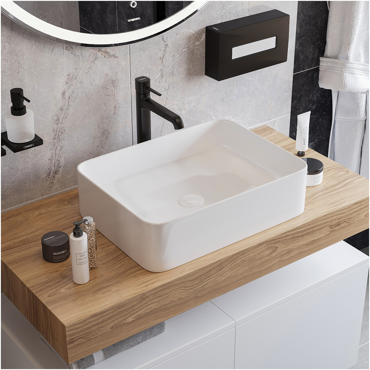 Раковина-чаша 37х50 см белая Stworki "Берген" S21411WH - изображение 5