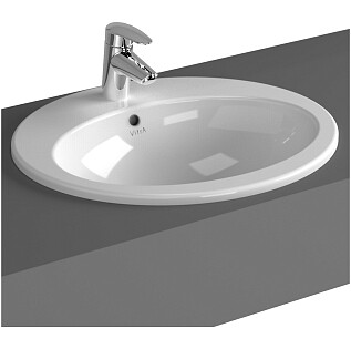 Раковина накладная фарфоровая овальная 48253 см белая Vitra S20 5468B003-0001