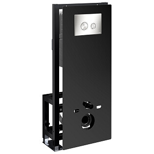 Инсталляция для подвесного унитаза с кнопкой смыва черная Glan 66TLT.010.ME.BL.BN01