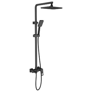 Душевой комплект с тропическим душем черный Timo Briana SX-7130-03