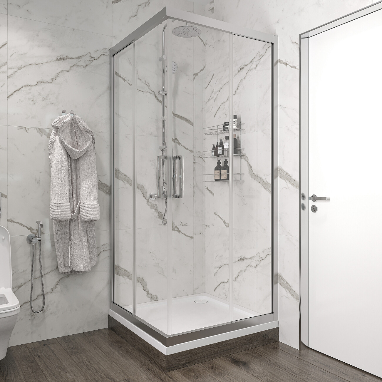 Поддон для душа акриловый с сифоном 90x90 см белый Stworki "Дублин" DBП0050 - изображение 6