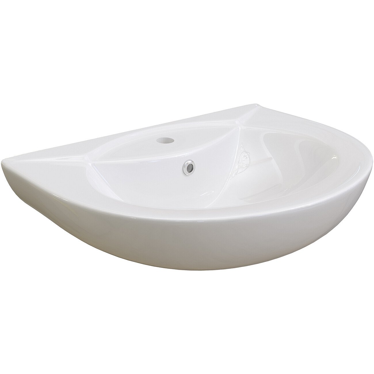 Раковина фаянсовая 63 см с пьедесталом белая Diwo "Ростов" 0111 - изображение 6