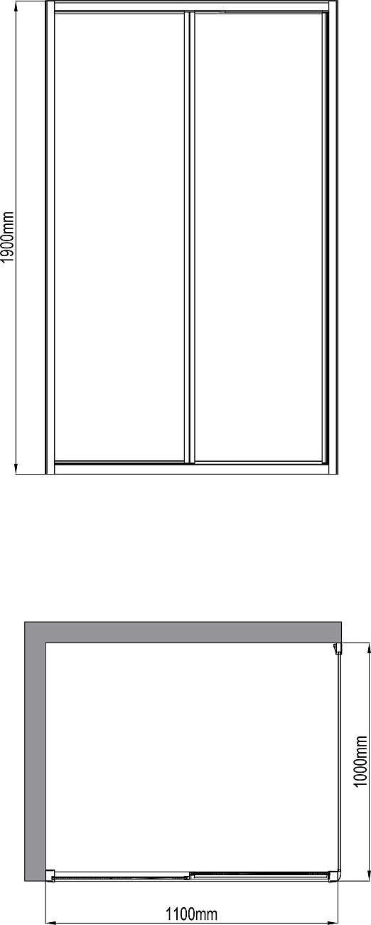 Душевой уголок прямоугольный 100х110 см хром Artemis Limos 940 - изображение 2