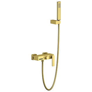 Душевая стойка с держателем и смесителем золотая Timo Torne 4314-17Y