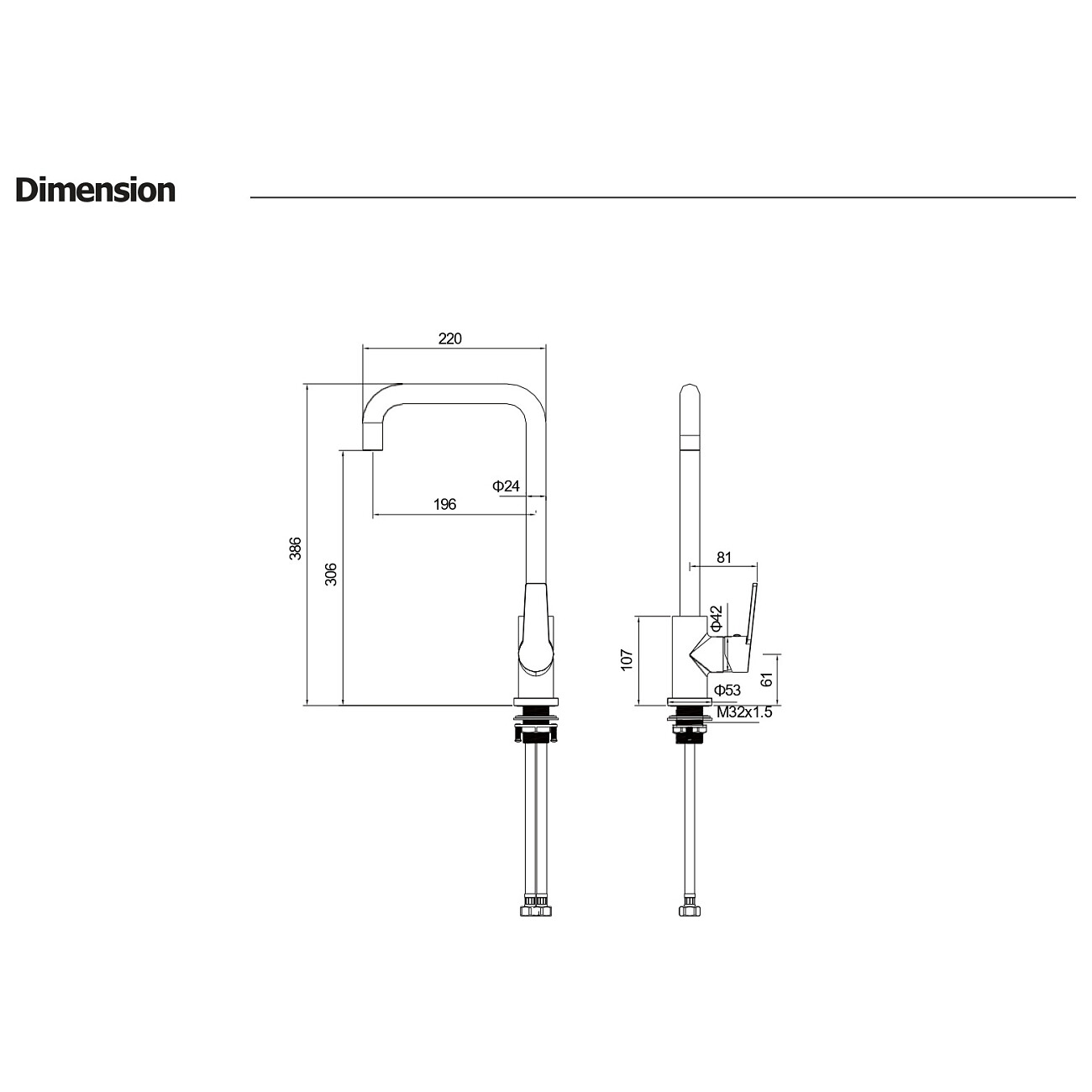 Смеситель для кухни хром Aquatek "Лугано" AQ1781CR - изображение 4