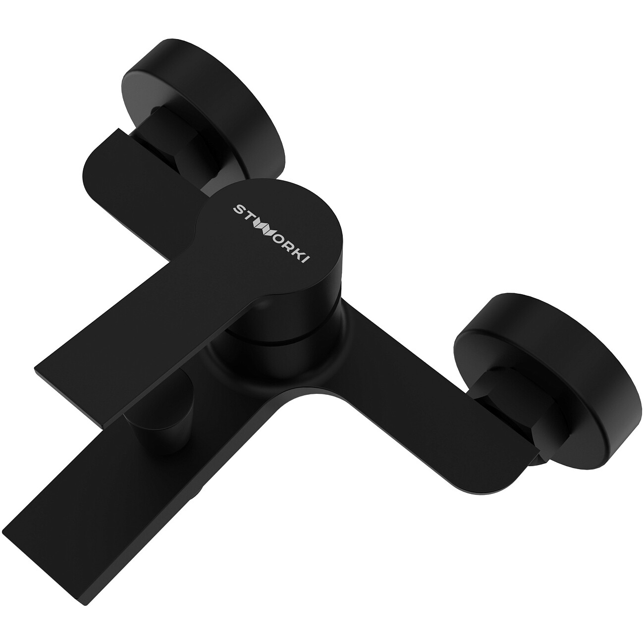 Смеситель для ванны с душем настенный черный Stworki "Кронборг" S28100BK - изображение 9