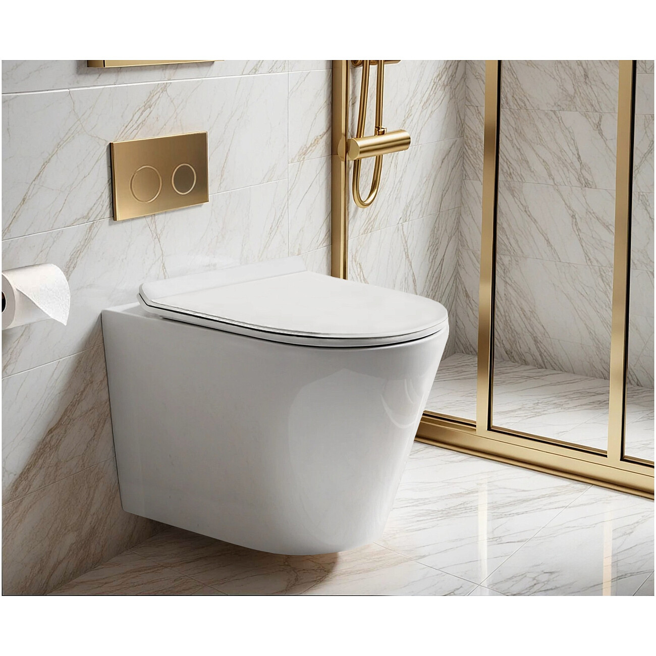 Унитаз подвесной безободковый белый Ceruttispa Faro Aria Tornado CT10833 - изображение 2