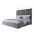 Кровать евро 200х200 серая Mora