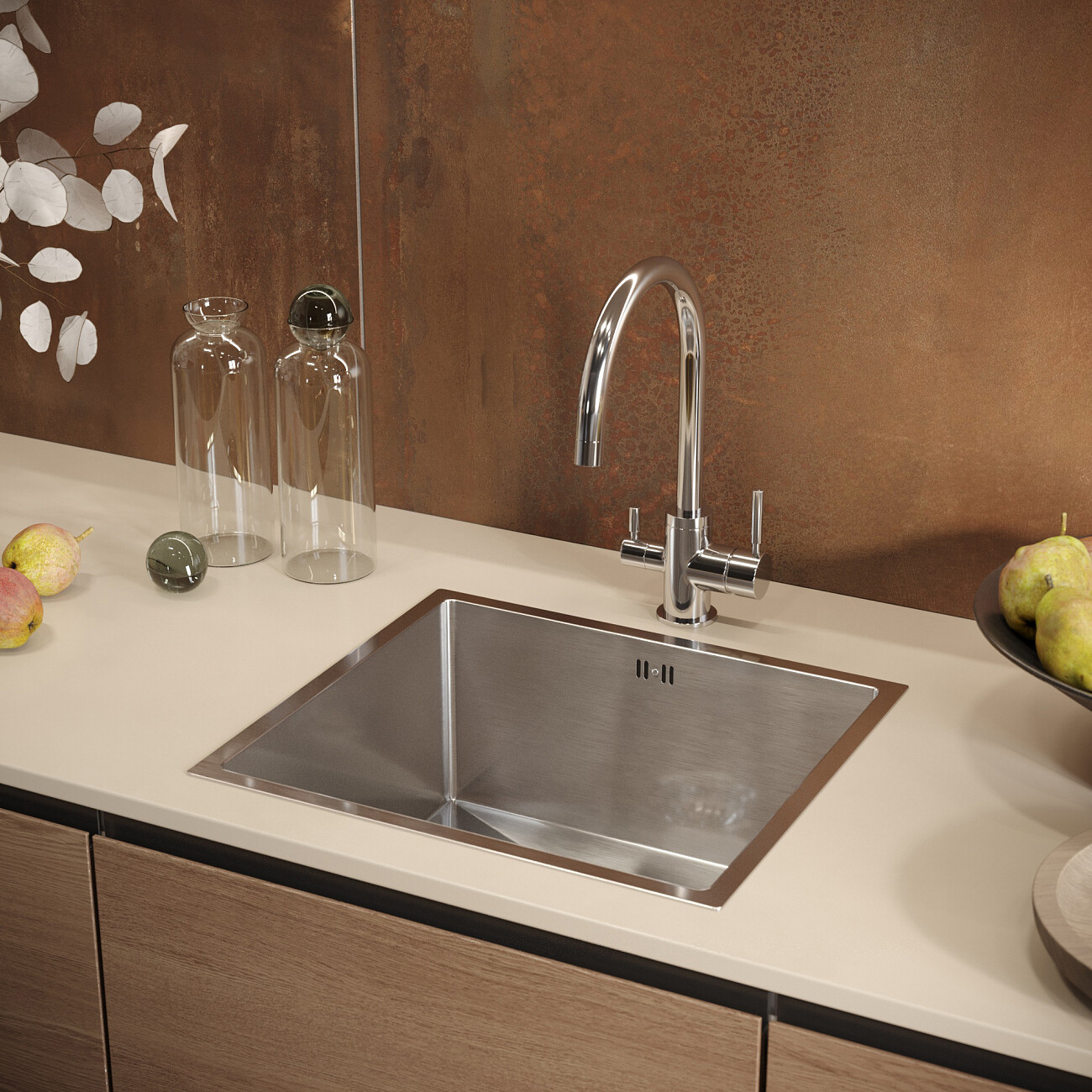 Смеситель для кухни однорычажный с изливом для фильтрованной воды хром Domaci "Равенна" DC 3007 - изображение 7