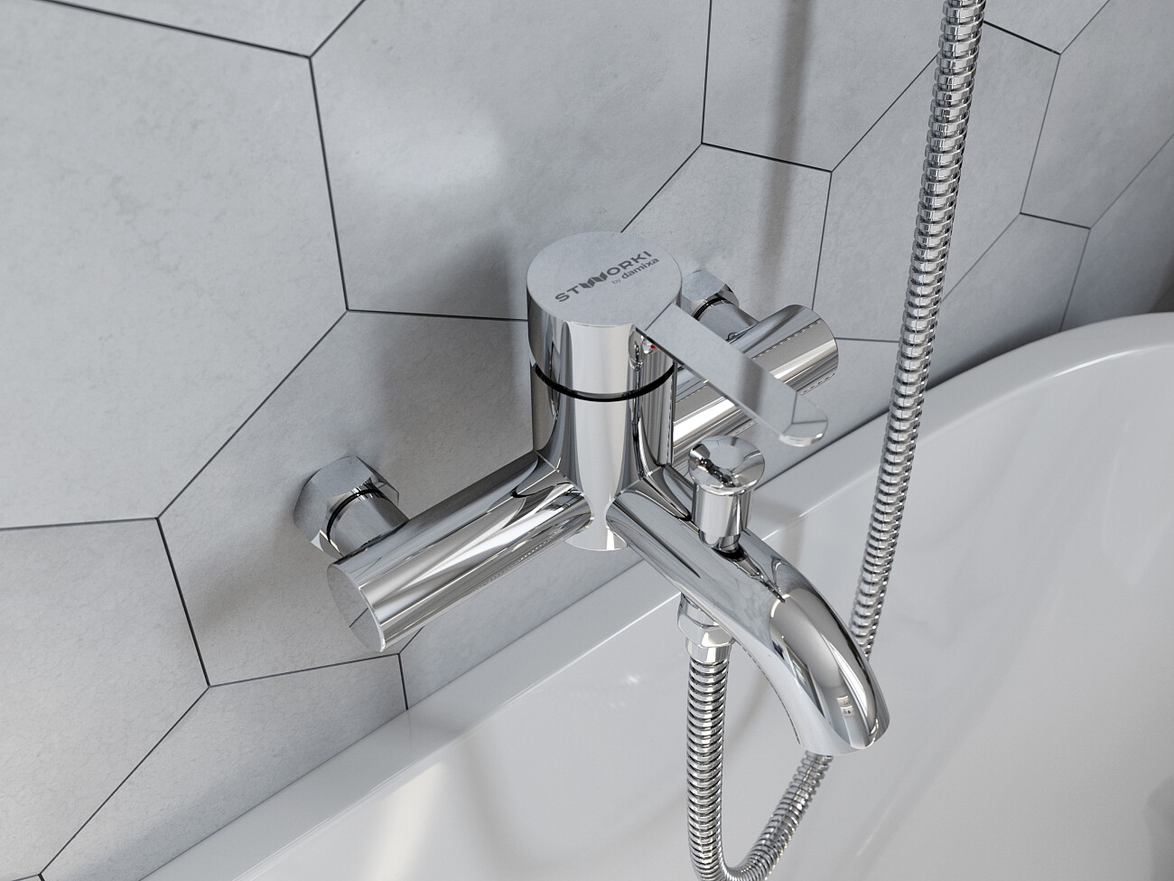 Душевой комплект хром Stworki "Дублин" HFDB91000 со смесителем "Стокгольм" HFSG10000 - изображение 6