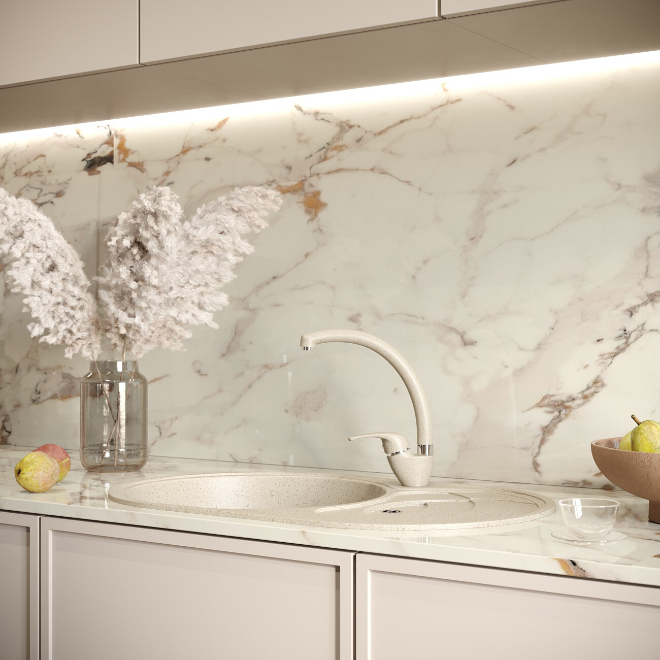 Мойка кухонная берилл Domaci "Солерно" EMQ-1775.C - изображение 4