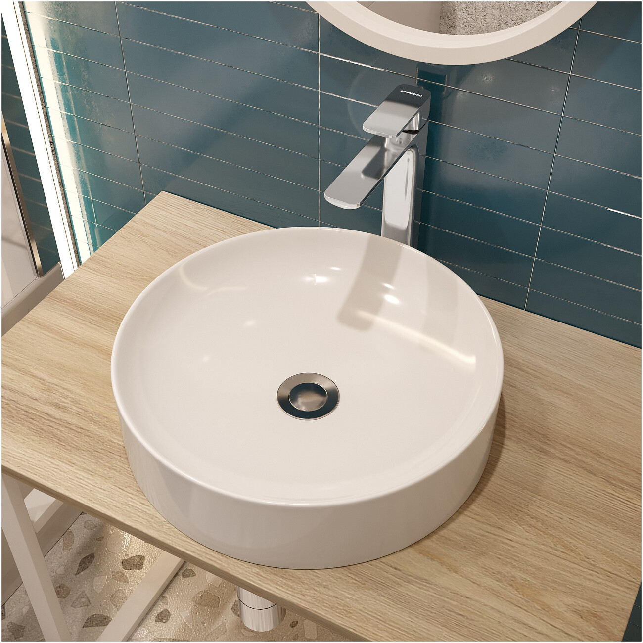 Смеситель для раковины однорычажный хром Stworki "Мосс" S43020CR - изображение 7