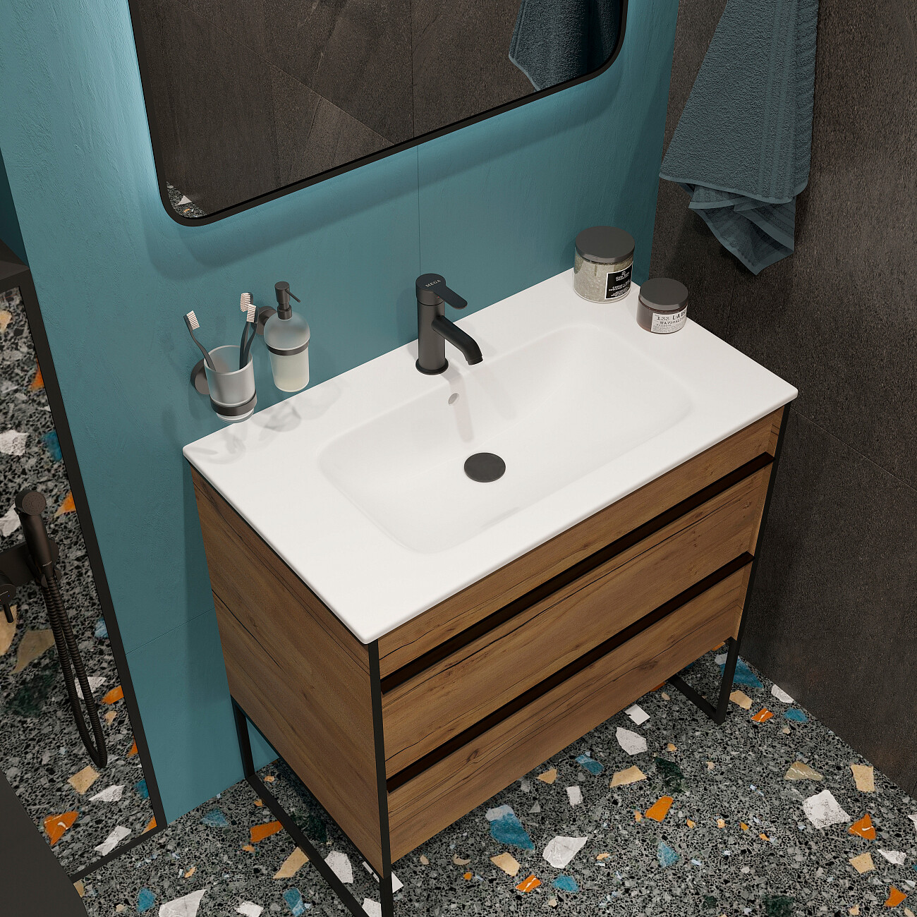 Смеситель для раковины черный Mega City MG-ZRV100-B - изображение 6