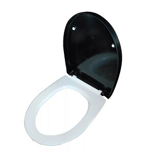Сиденье для унитаза с крышкой черное, белое Roca Victoria Nord ZRU9302627