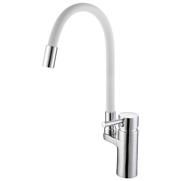 Смеситель для кухни однорычажный белый, хром D-Lin D157315-3 - изображение 1