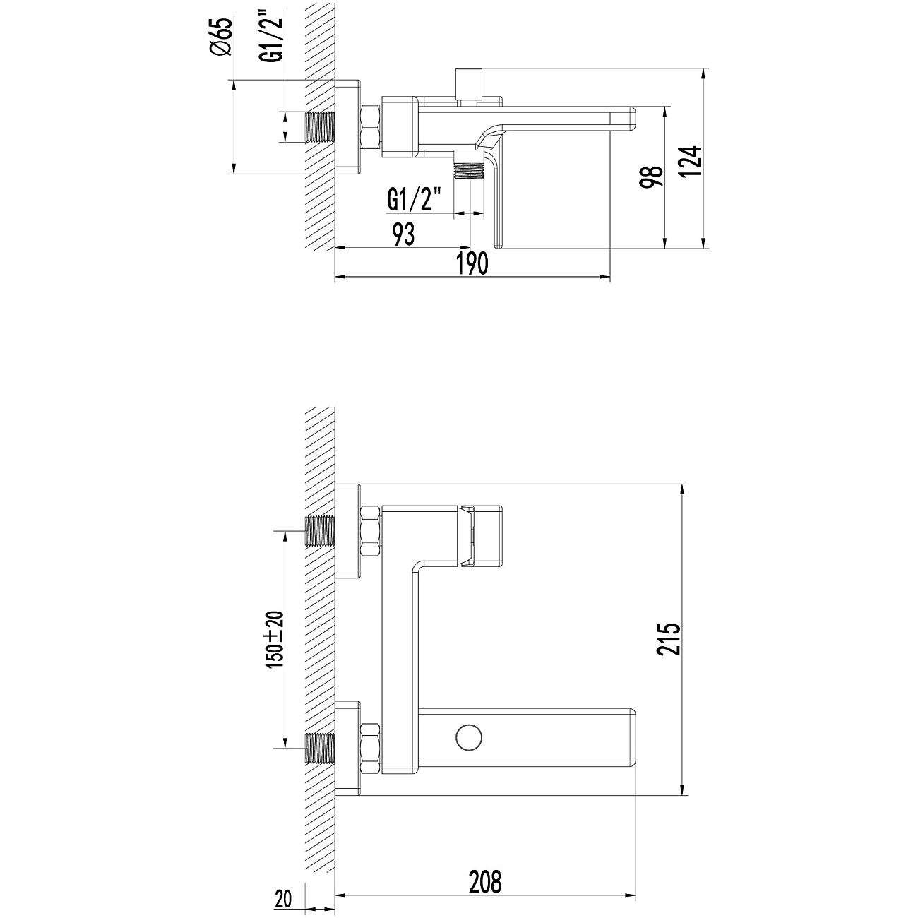 Смеситель для ванны с душем настенный хром Stworki "Ольтен" S39100CR - изображение 10