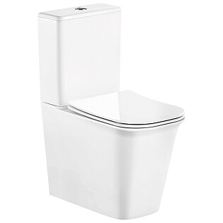 Унитаз напольный безободковый с сидениьем белый Cerutti SPA Arno CT7838