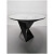 Стол обеденный круглый 120 см HPL clean touch белый мрамор, черный Стелла