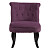 Кресло мягкое с деревянными ножками темно-лиловое Dawson