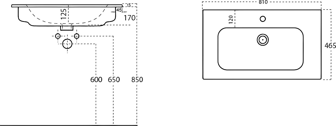 Раковина накладная керамическая прямоугольная 47х81 см белая Stworki "Гриндстед" 43081-KL - изображение 2