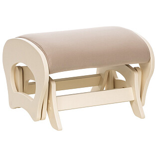 Пуф-маятник деревянный с обивкой из велюра 45х54 см дуб шампань, бежевый "Ария"