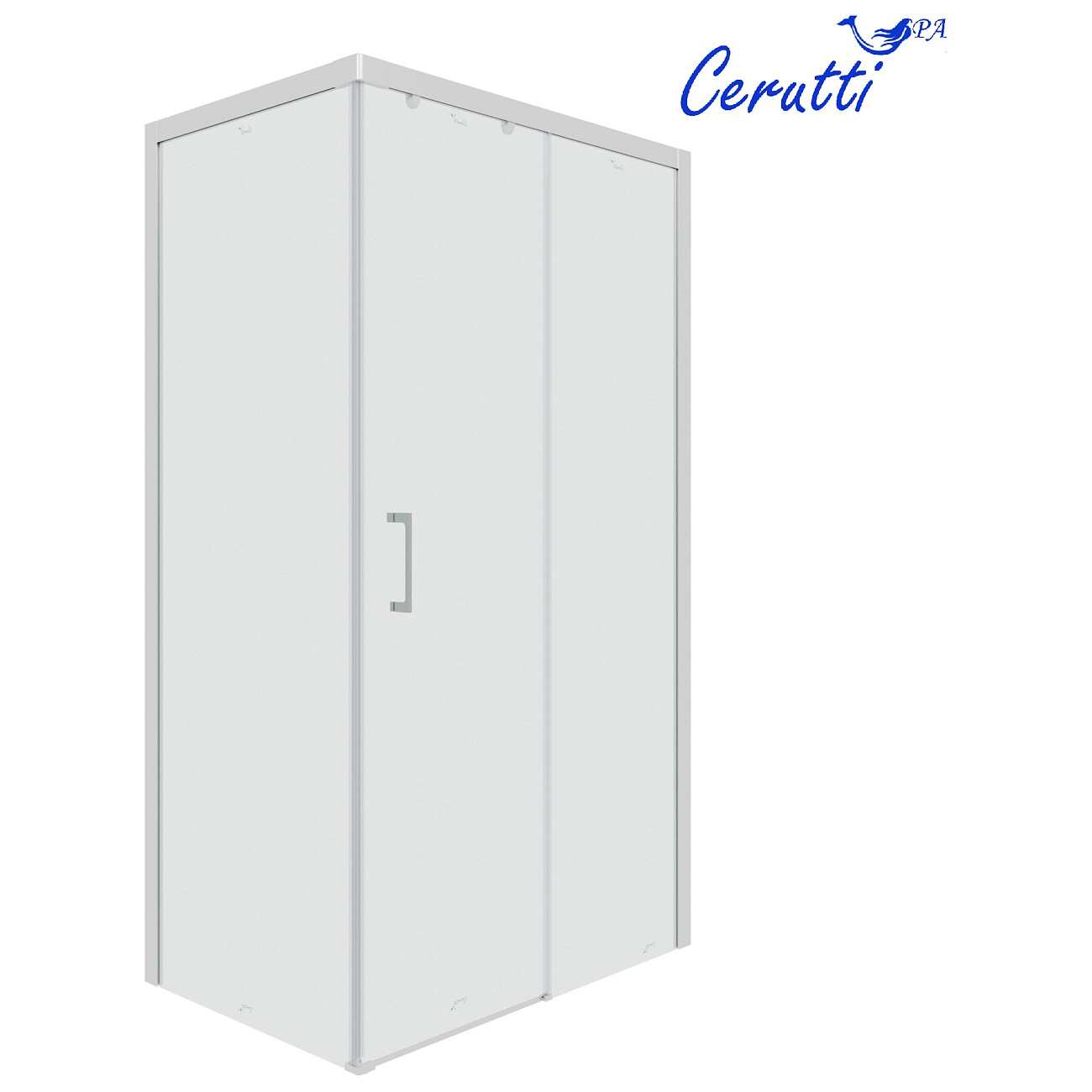 Душевой уголок прямоугольный правый 80x110 см хром Cerutti SPA Vito 110-R - изображение 2