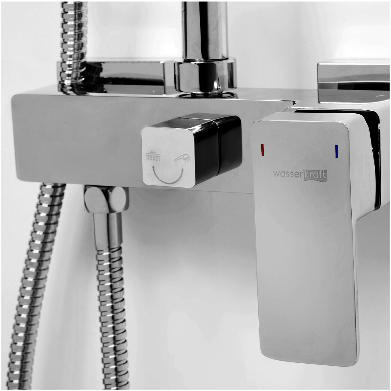 Душевая система со смесителем из латуни хром Wasserkraft A17702 - изображение 6