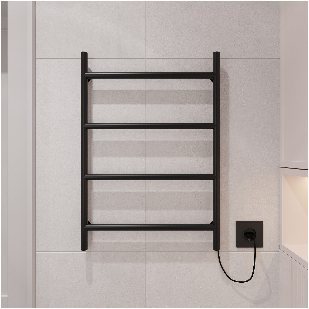 Полотенцесушитель электрический 40х60 см черный Ewrika "Гера" - изображение 6