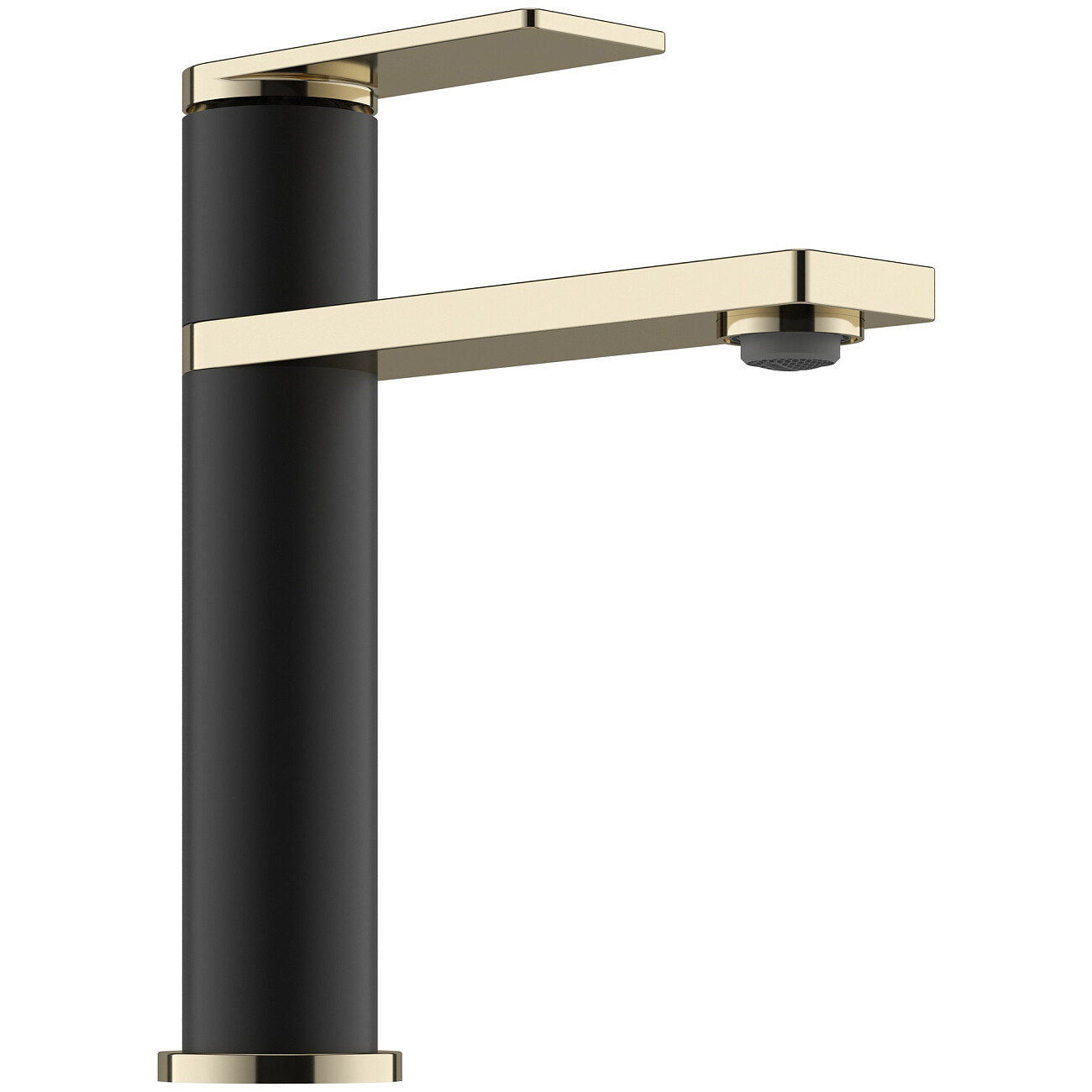 Смеситель для раковины однорычажный черный, золотой Stworki "Олланд" S01010BG - изображение 8