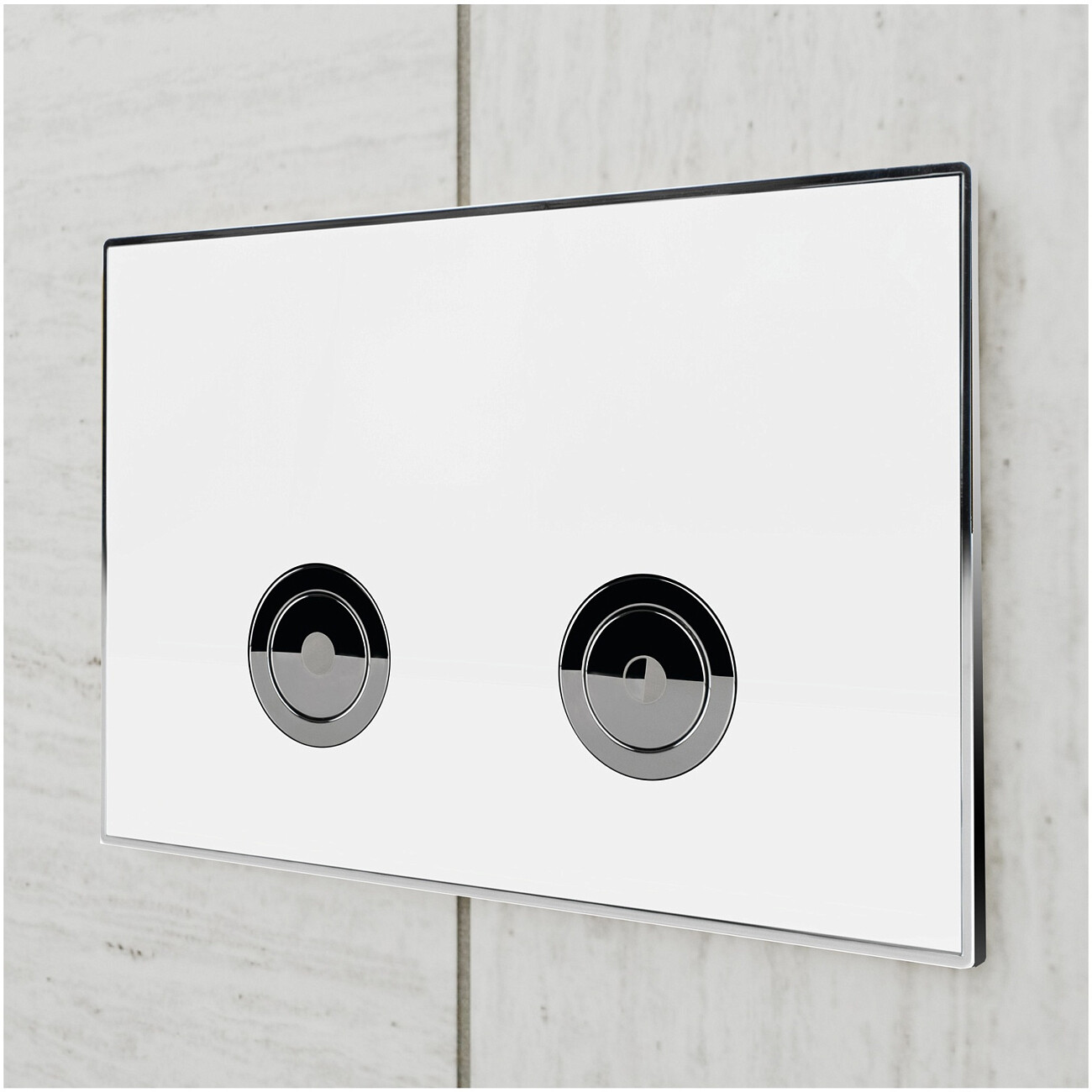 Кнопка смыва для пневматической инсталляции белая, хром Point "Венера" PN44071WC - изображение 2