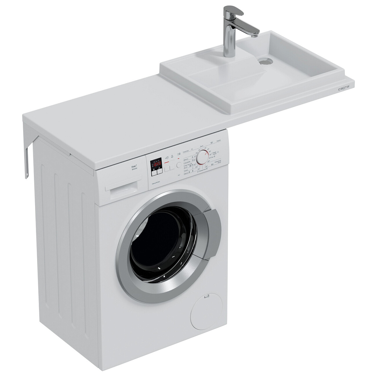 Раковина над стиральной машиной 50х121 см белая "Юпитер" 900125 - изображение 4