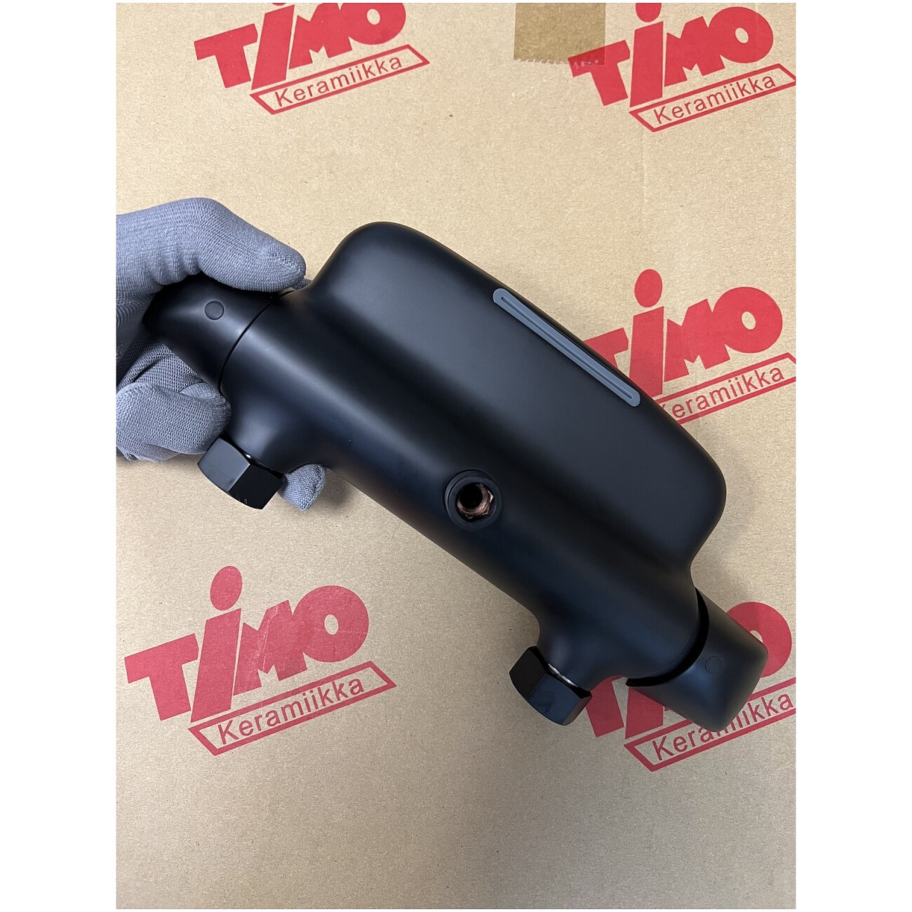 Душевая стойка с держателем и смесителем черная Timo Helmi 4024-03Y - изображение 4