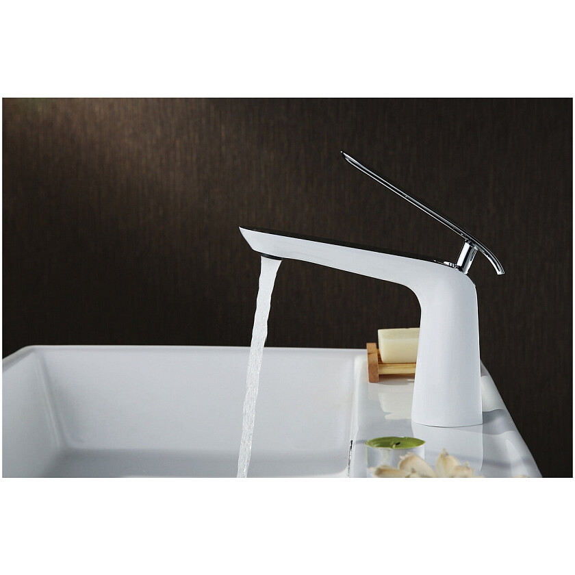 Смеситель для раковины белый, хром Lemark Melange LM4906CW Артикул: 00 ...