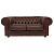 Диван Честерфилд прямой коричневый