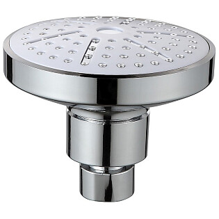 Лейка для тропического душа круглая 10 см белая, хром D-Lin D61055