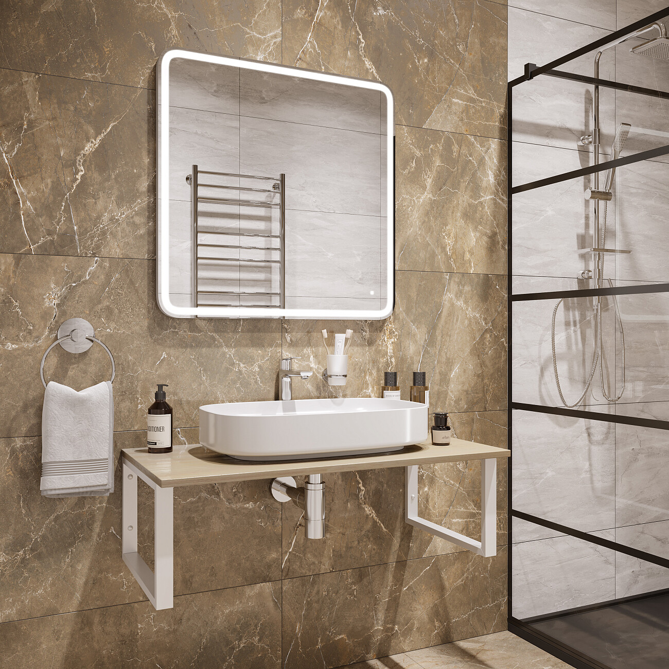 Раковина-чаша фаянсовая 65 см белая Stworki "Молде" 3064-KL - изображение 5