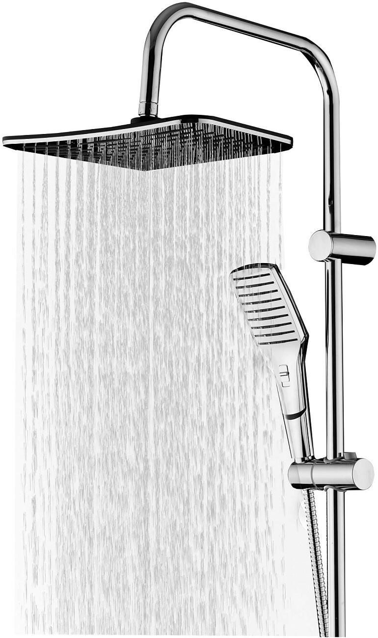 Душевая стойка с верхним душем и держателем хром Stworki "Алта" AL-03cr - изображение 7