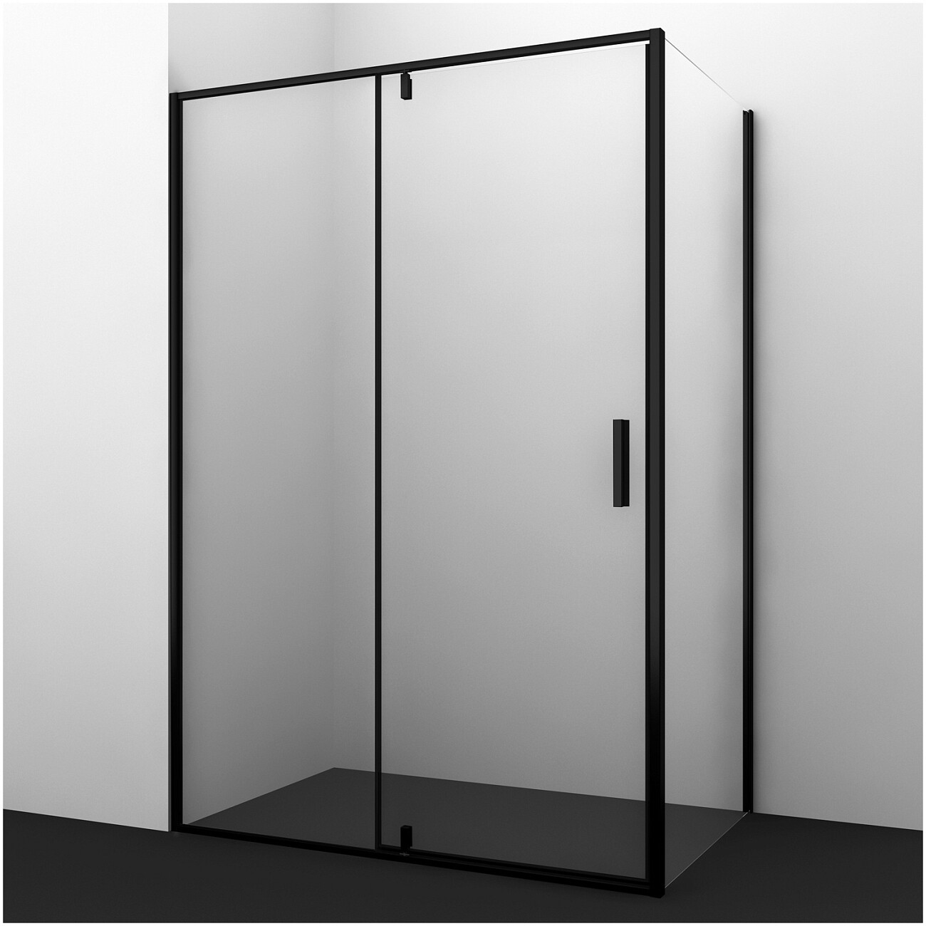 Душевой уголок прямоугольный 120х80 см черный Wasserkraft Elbe 74P06 - изображение 3