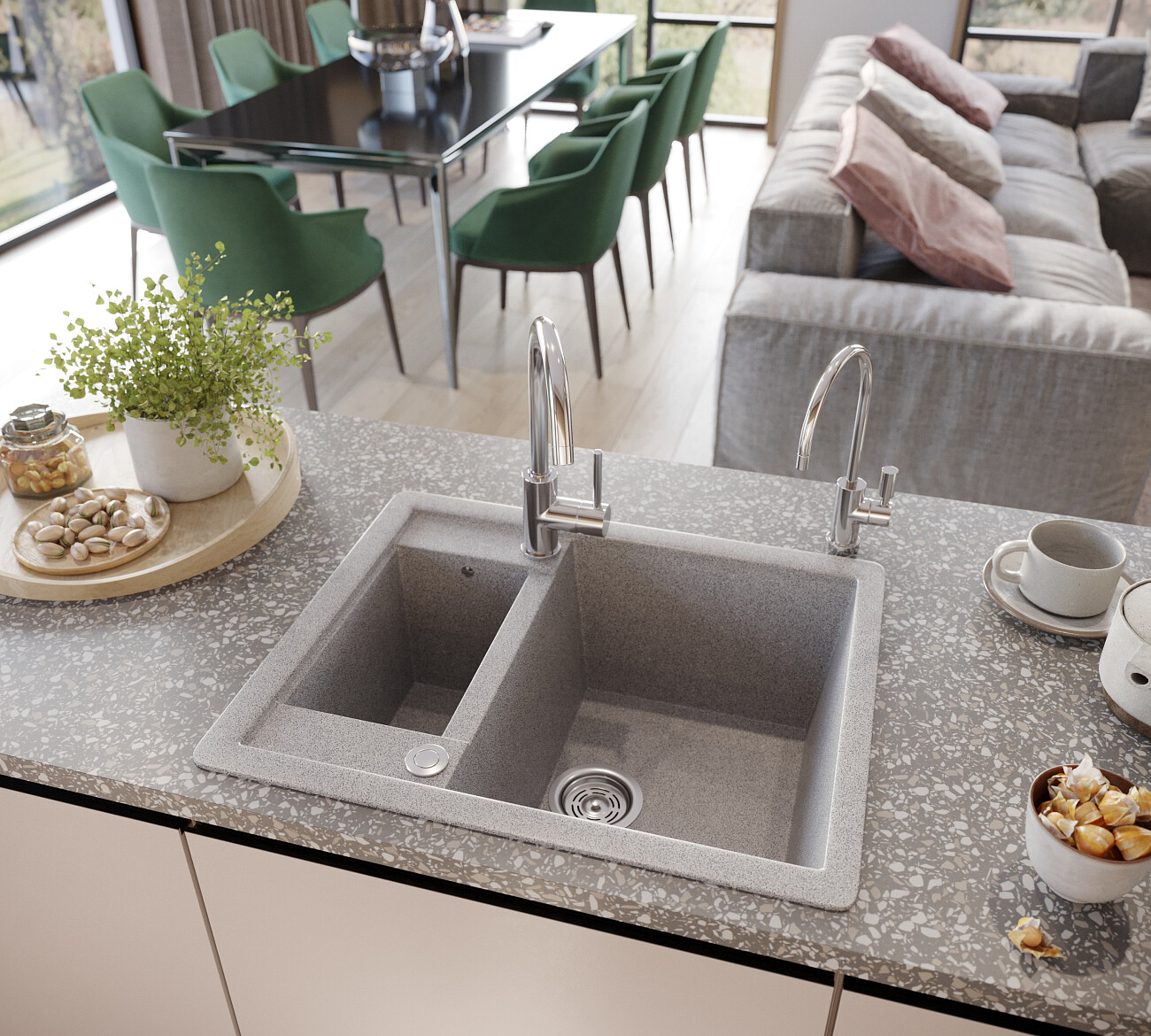 Смеситель для кухни хром Mega Life MG-TK05 с фильтром "Кристалл" ECO Pro 212503 - изображение 3