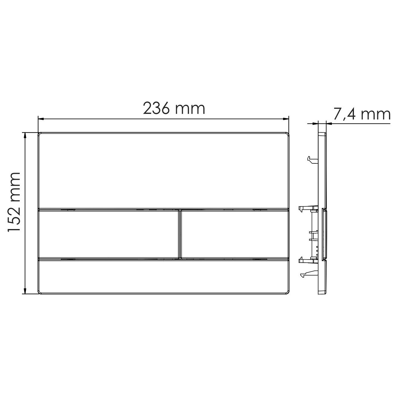 Система инсталляции для унитазов с кнопкой черной Dinkel 58TLT.010.ME.PB04 - изображение 3
