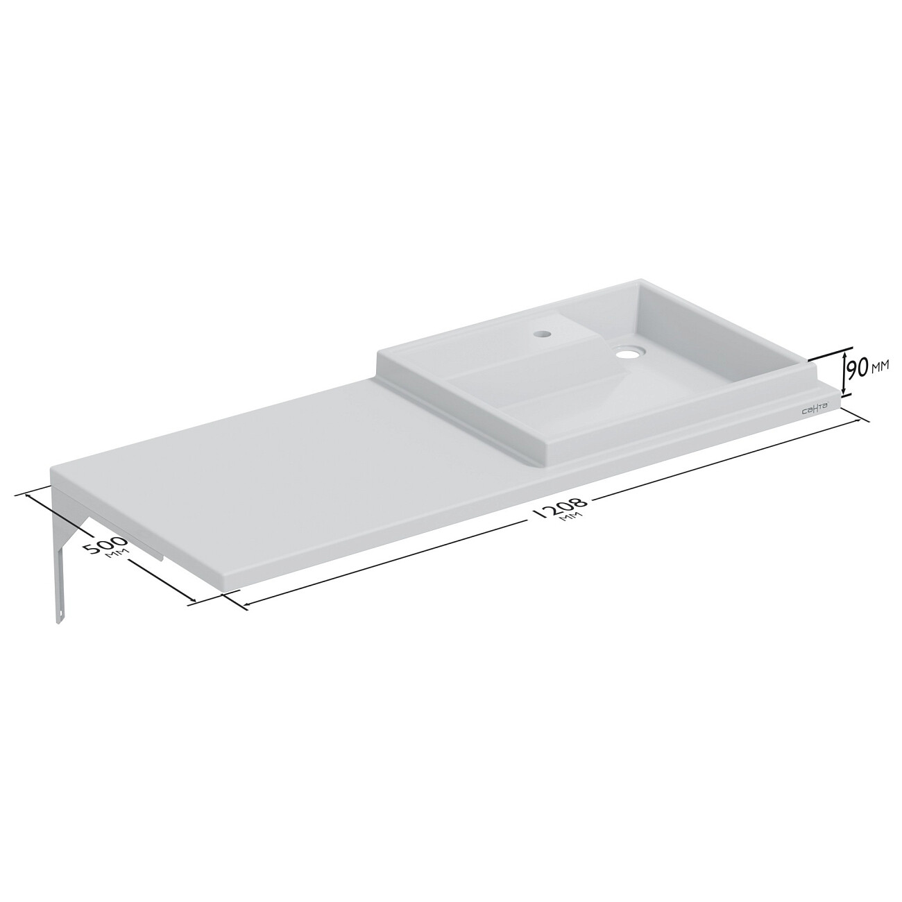 Раковина над стиральной машиной 50х121 см белая "Юпитер" 900124 - изображение 6