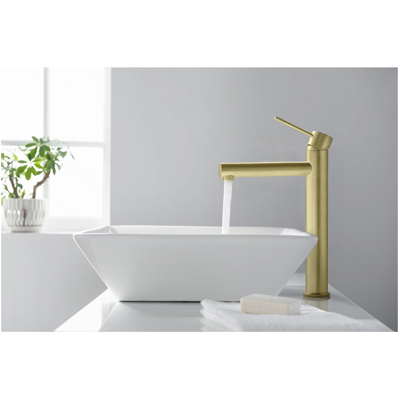 Смеситель для раковины-чаши золото матовое Timo Saona 2311-17F - изображение 2